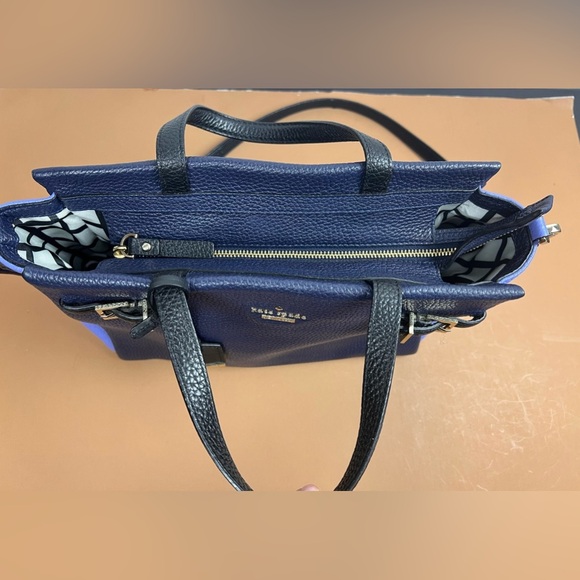 kate spade NY holder street Lanier leather satchel bag Blue - Picture 4 of 14